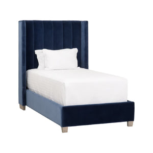   Blue Velvet Twin Bed | Oroa.com