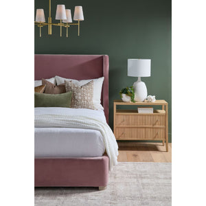   Wing-Shaped Headboard Queen Bed | Oroa.com