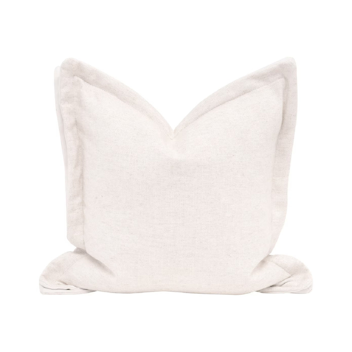   Cream Linen Flanged Pillows (2) | Oroa.com