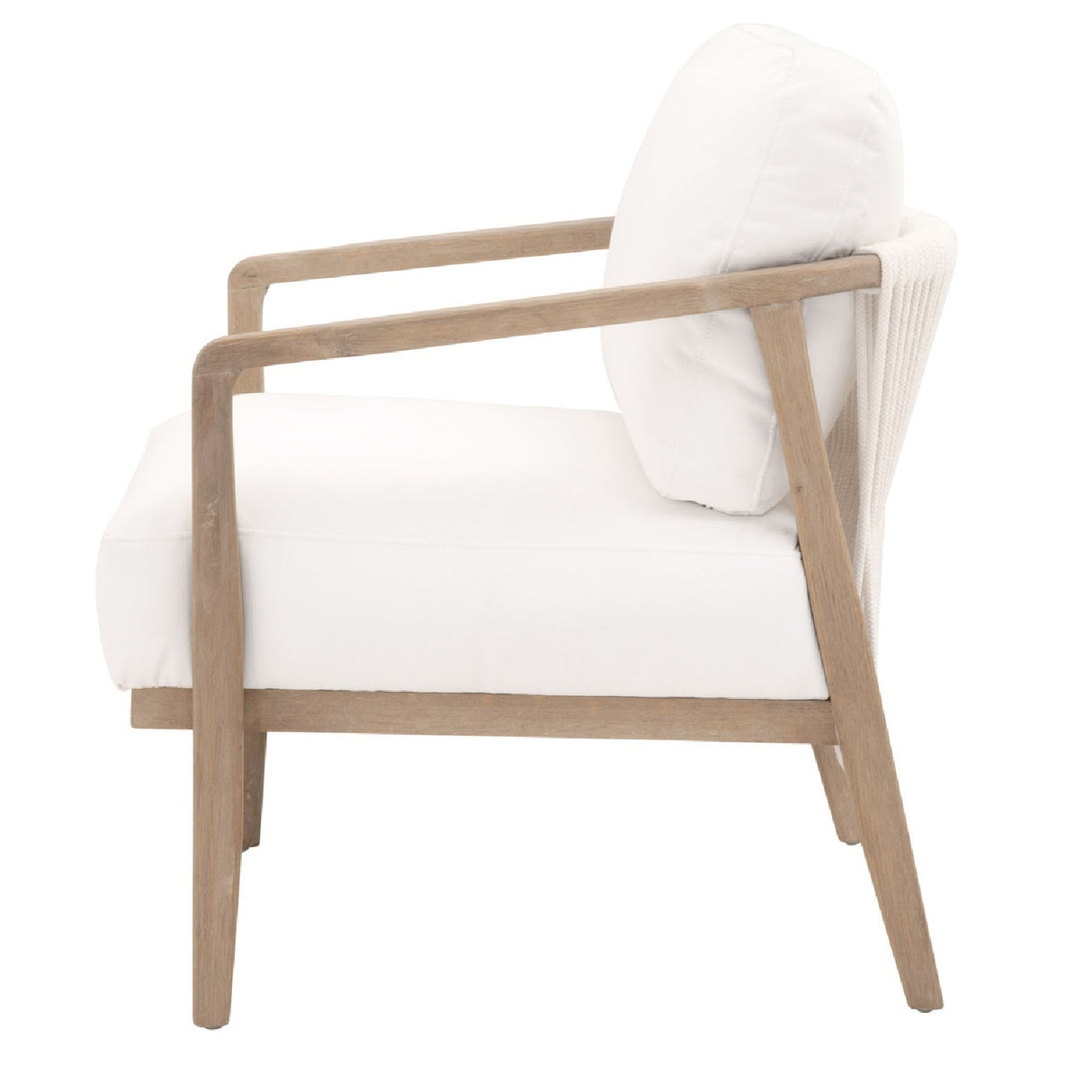   Oak Framed White Cushion Club Chair | Oroa.com