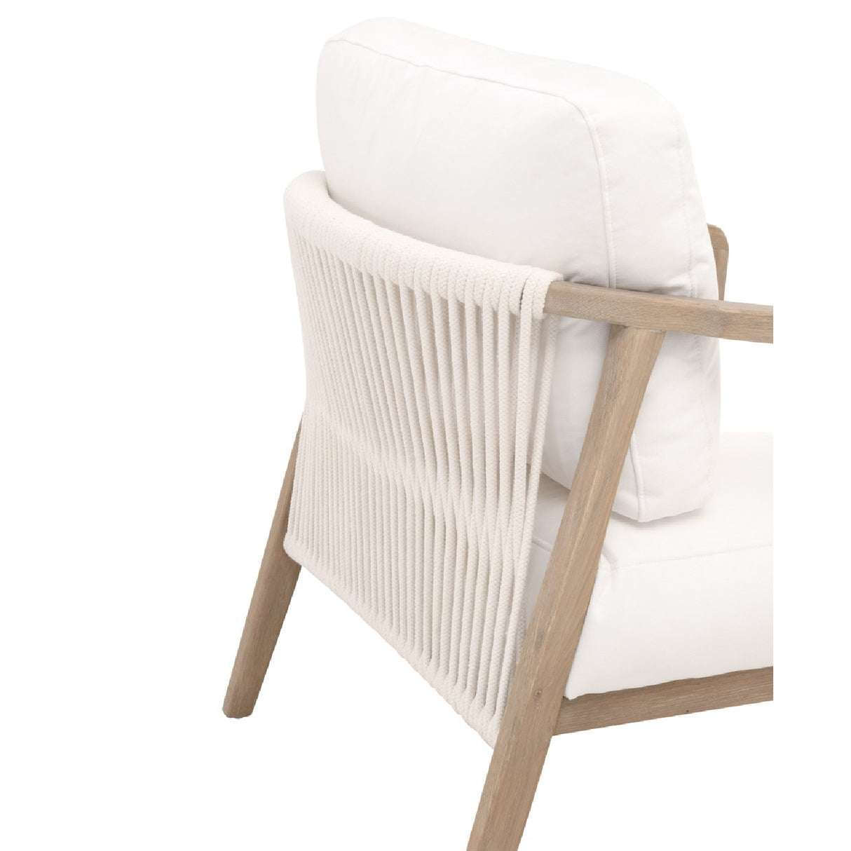   Oak Framed White Cushion Club Chair | Oroa.com