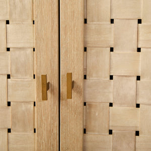   4-Door Woven Style Oak Sideboard | Oroa.com