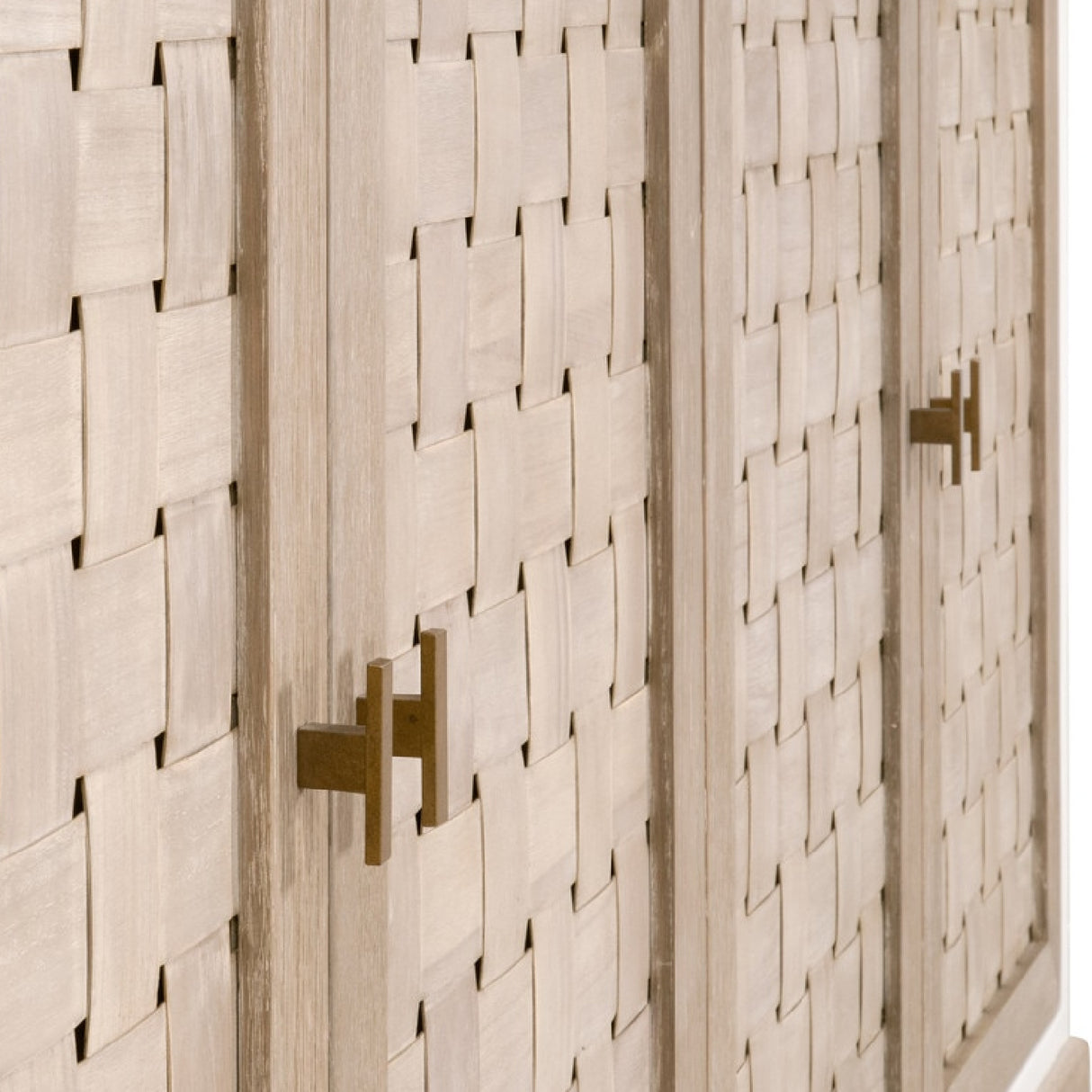   4-Door Woven Style Oak Sideboard | Oroa.com