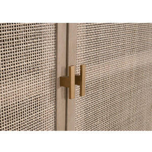   4-Door Gray Cane Media Sideboard | Oroa.com