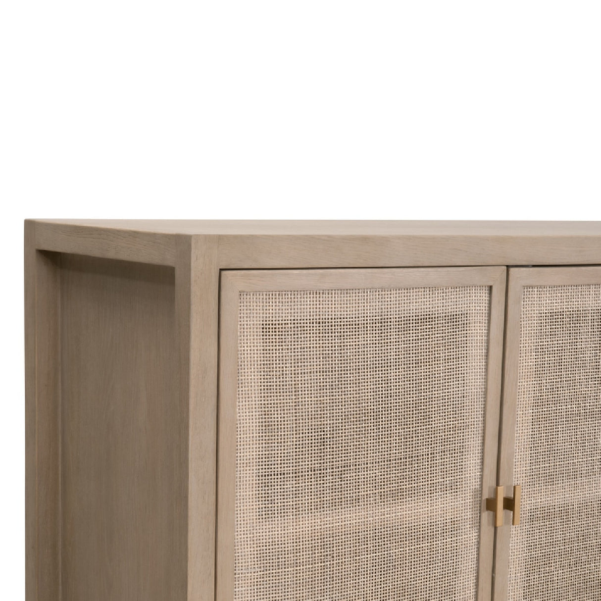   4-Door Gray Cane Media Sideboard | Oroa.com