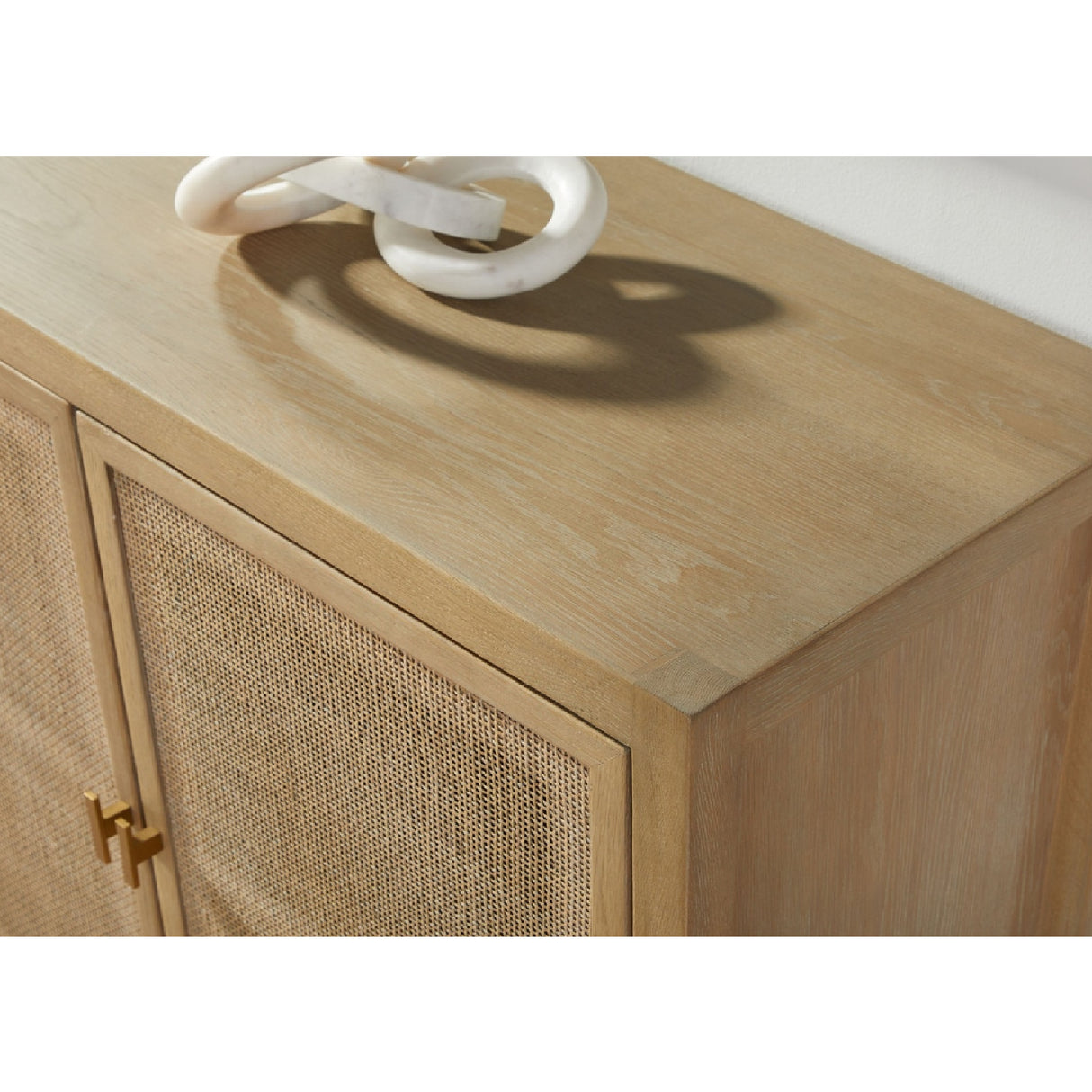   4-Door Gray Cane Media Sideboard | Oroa.com