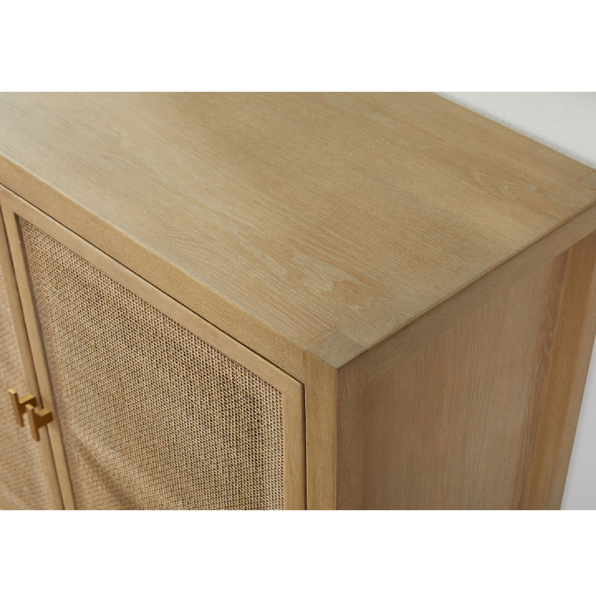   4-Door Gray Cane Media Sideboard | Oroa.com