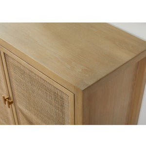   4-Door Gray Cane Media Sideboard | Oroa.com
