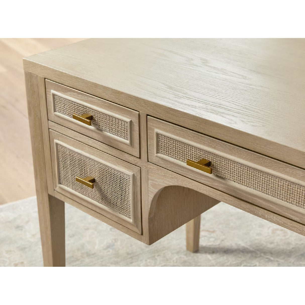   Gray Oak 5-Drawer Desk | Oroa.com
