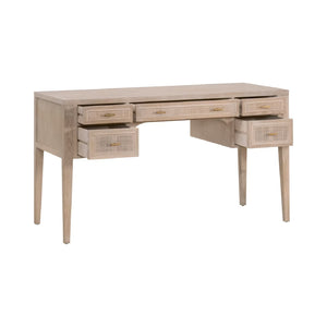   Gray Oak 5-Drawer Desk | Oroa.com