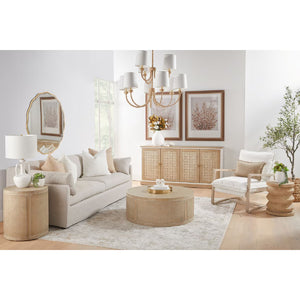   Gray Oak Round Coffee Table | Oroa.com