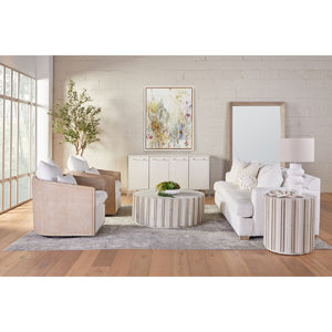   Fluted Pine Accent Table | Oroa.com