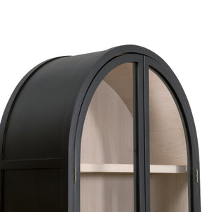   Black Birch Arched Display Cabinet | Oroa.com
