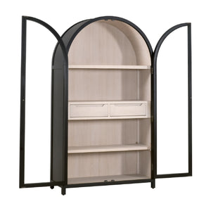   Black Birch Arched Display Cabinet | Oroa.com