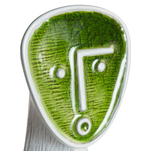   Green Glass Face Vase | Oroa.com