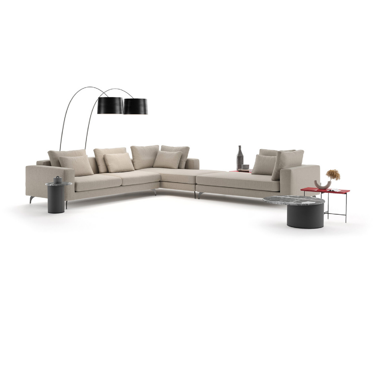   Angled Metal Leg Sofa | Oroa.com