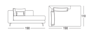  Angled Metal Leg Sofa | Oroa.com