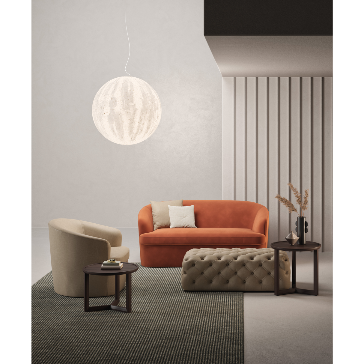   Curved Back Upholstered Sofa | Oroa.com