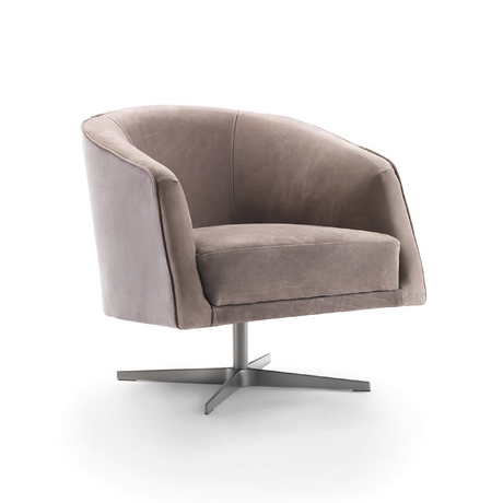   Curved Back Swivel Armchair | Oroa.com