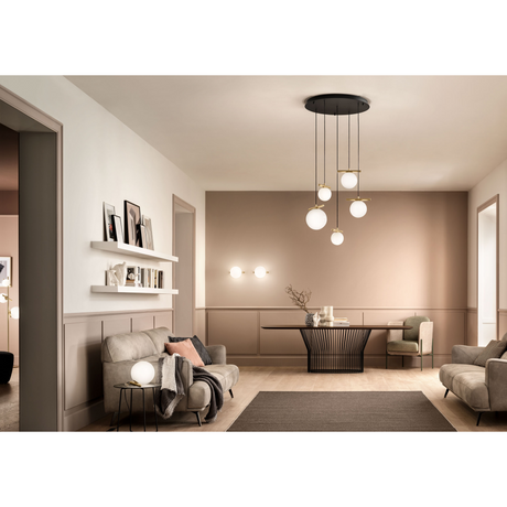   White Glass Orb Table Lamp | Oroa.com