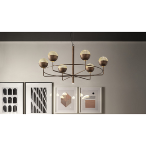   Round Metal Mesh Chandelier | Oroa.com