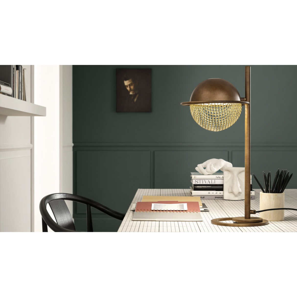   Metal Mesh Sphere Table Lamp | Oroa.com