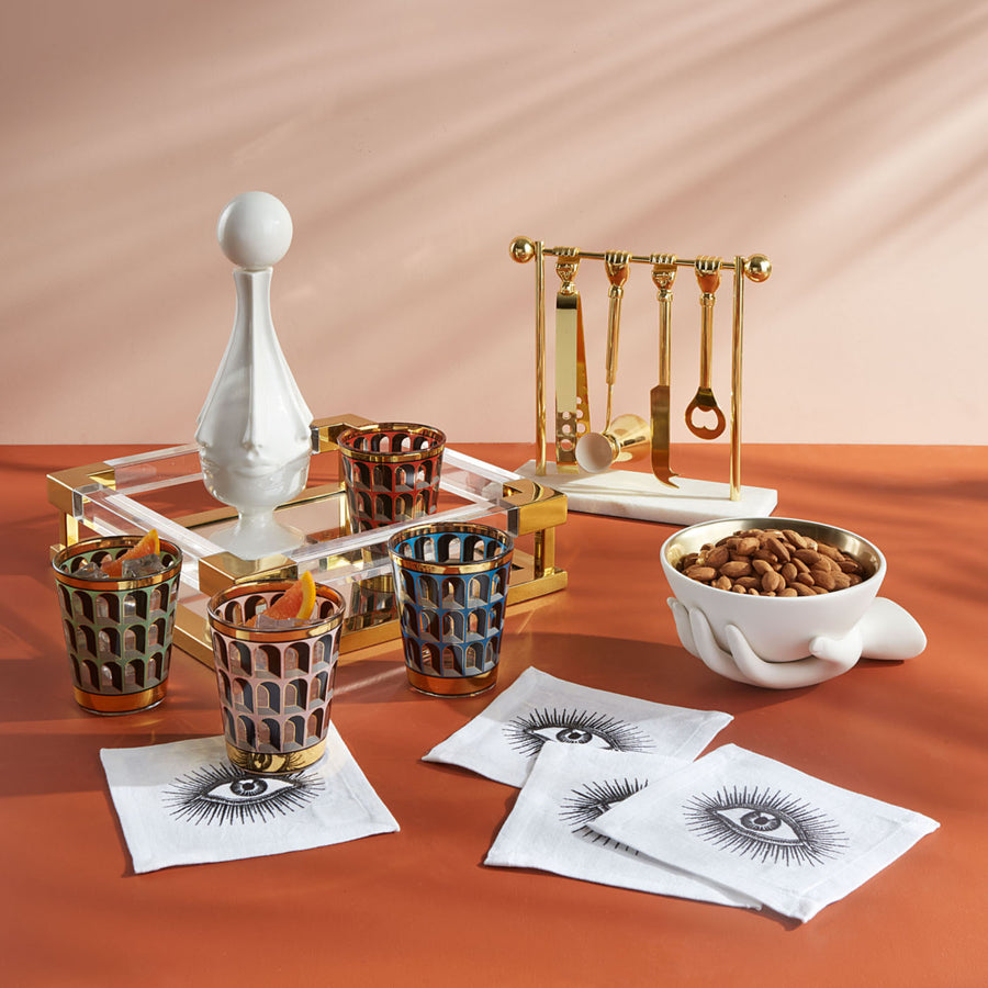   Brass Finish Barware Set | Oroa.com