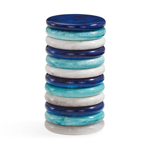   Stacked Marbleized Ring Accent Table | Oroa.com