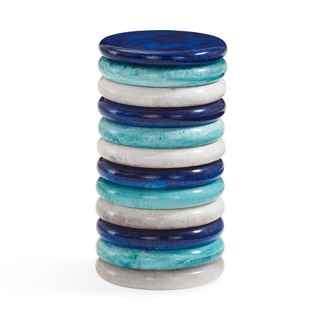   Stacked Marbleized Ring Accent Table | Oroa.com