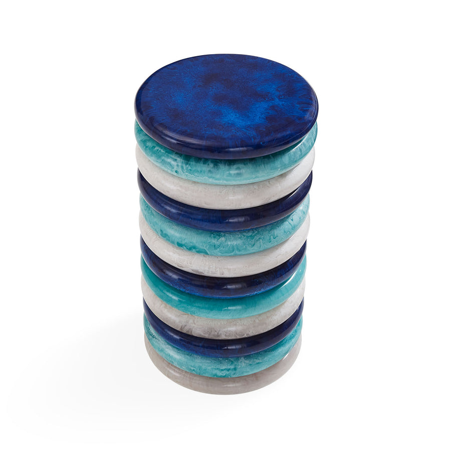   Stacked Marbleized Ring Accent Table | Oroa.com