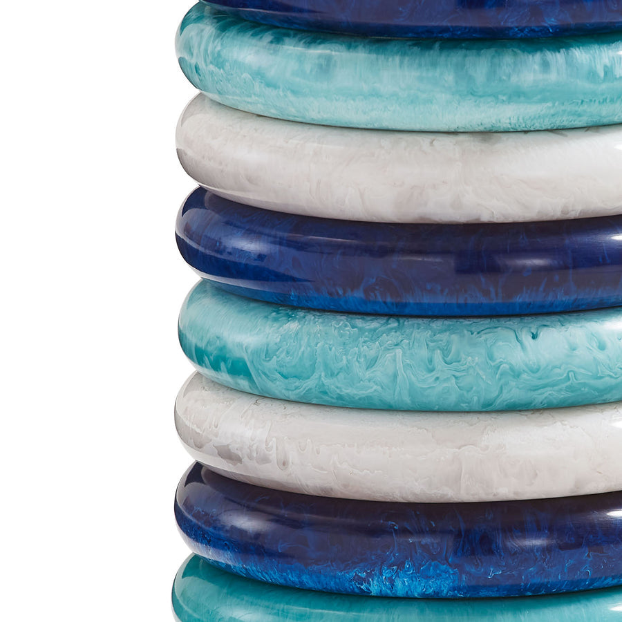   Stacked Marbleized Ring Accent Table | Oroa.com