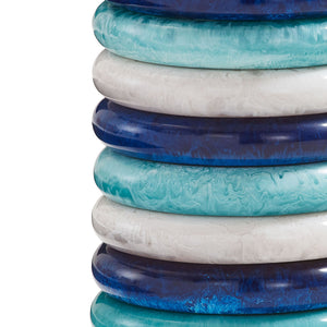   Stacked Marbleized Ring Accent Table | Oroa.com