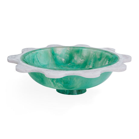   Marbleized Green Ripple Bowl | Oroa.com