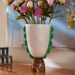   Marbleized Scalloped Vase | Oroa.com