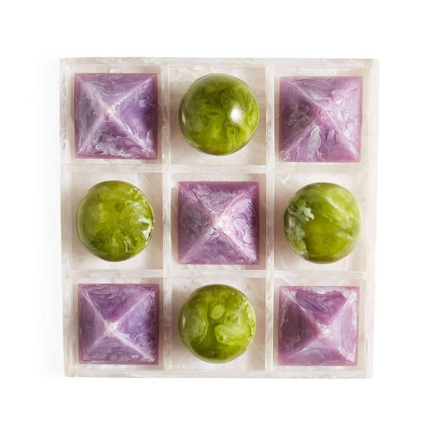   Marbleized Tic-Tac-Toe Set | Oroa.com
