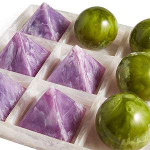   Marbleized Tic-Tac-Toe Set | Oroa.com