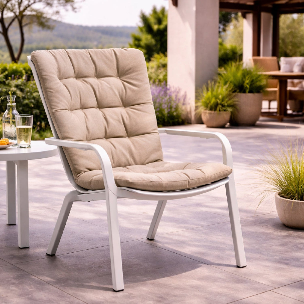   Square Perforated Reclining Outdoor Armchair | Oroa.com
