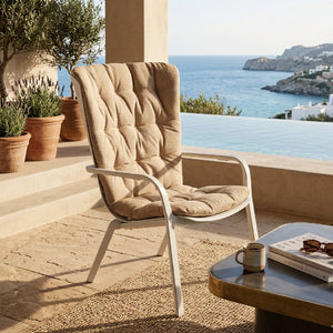   Square Perforated Reclining Outdoor Armchair | Oroa.com