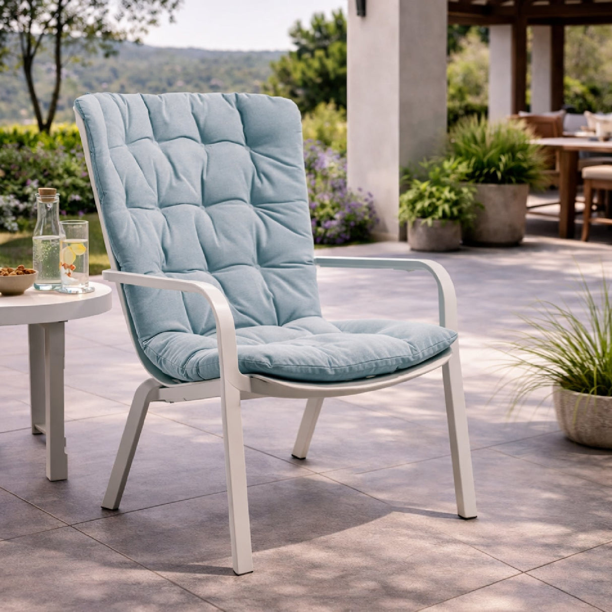   Square Perforated Reclining Outdoor Armchair | Oroa.com