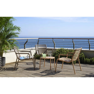   Slatted Round Outdoor Coffee Table | Oroa.com