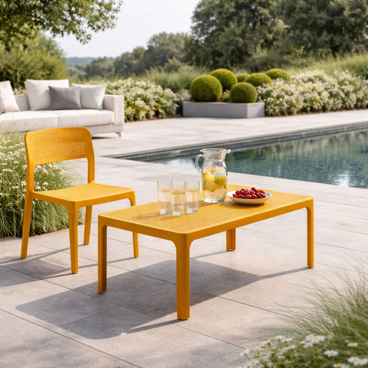   Outdoor Perforated Rectangular Coffee Table | Oroa.com