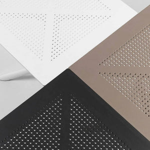   Perforated Square 4-Spoke Outdoor Dining Table | Oroa.com
