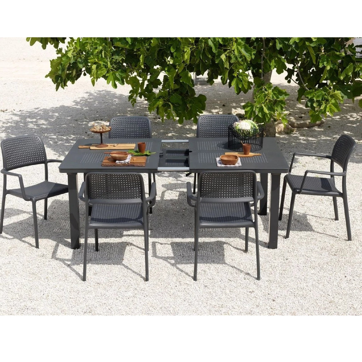   Perforated Fiberglass Outdoor Dining Armchair | Oroa.com
