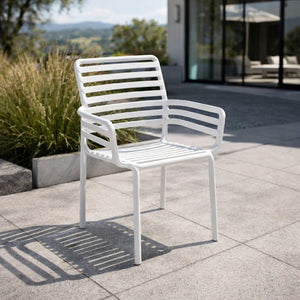   Slatted Outdoor Monobloc Dining Armchair | Oroa.com