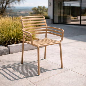   Slatted Outdoor Monobloc Dining Armchair | Oroa.com