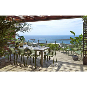   Slatted Outdoor Monobloc Dining Armchair | Oroa.com