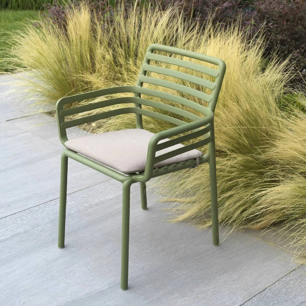   Slatted Outdoor Monobloc Dining Armchair | Oroa.com