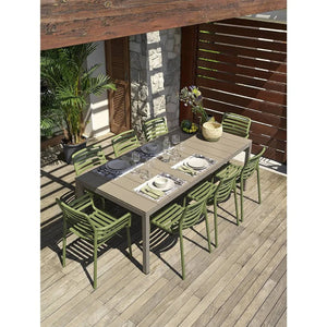   Slatted Outdoor Monobloc Dining Armchair | Oroa.com