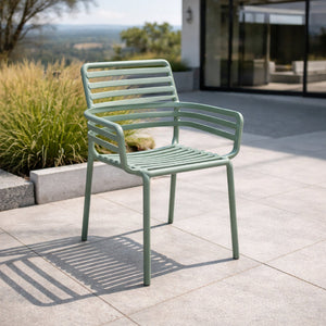   Slatted Outdoor Monobloc Dining Armchair | Oroa.com