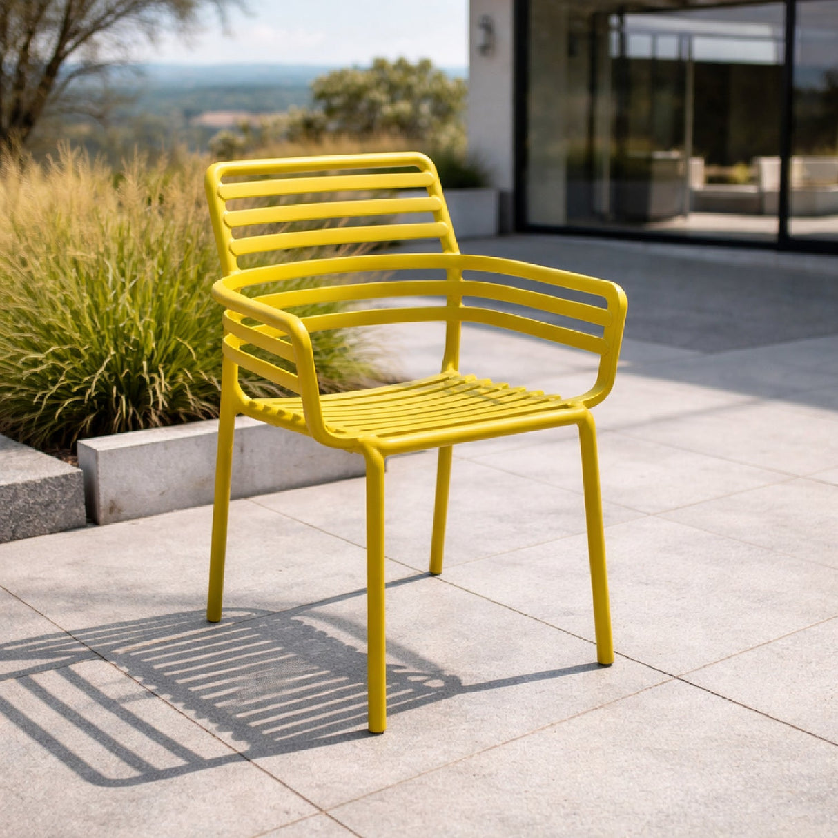   Slatted Outdoor Monobloc Dining Armchair | Oroa.com